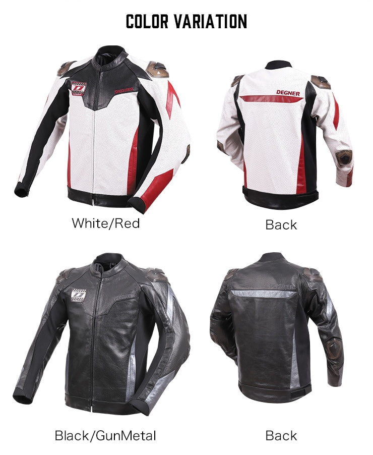 Degner Men Racing Leather Jacket - 20SJ-4