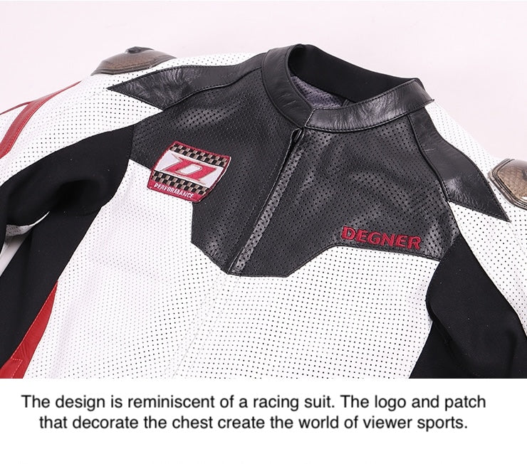 Degner Men Racing Leather Jacket - 20SJ-4